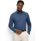 Olymp Langarmhemd "Level Five", Herren, Gr. 41, N-Gr, blau (marine), Web, Obermaterial: 100% Baumwolle, normal, 2-Knopf-Manschette, Hemden Langarmhemd, Businesshemd, body fit, New York Kentkragen