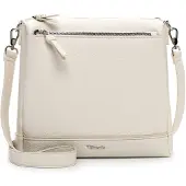 Tamaris Umhängetasche "Umhängetasche TAS Kennia", Damen, Gr. B/H/T: 27cm x 26cm x 6cm 0, beige (beige 400), Polyester, Taschen Umhängetasche