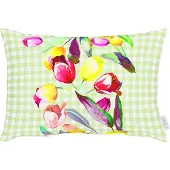 Apelt Dekokissen "3106", bunt (grün, bunt, bedruckt), B:50cm H:10cm L:35cm, Mischgewebe, Dekokissen_Sitzkissen_Kissenhüllen, Dekokissen