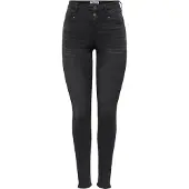 ONLY "ONLWAUW HW DOU BUT CUT SKINNY DNM EXT" Materialmix, skinny fit