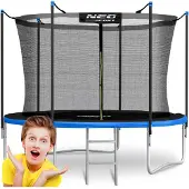 Neo-Sport 183 cm großes Gartentrampolin mit Innennetz und -Leiter