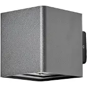 LUCANDE Aaron Außenwandleuchte IP54 Graphite - , Aaron, Schwarz, für Balkon, Metall, Modern