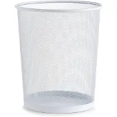 Zeller Papierkorb PRESENT, weiß, B:29,5cm H:35cm Ø:29,5cm, Metall, Mülleimer, Papierkorb