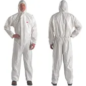 3M 4510, Weiß, M, Erwachsener, Unisex, Reißverschluss, Frontseite