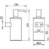 Keuco PLAN Seifenspender für Flüssigseife, Metallgehäuse, 14953010100, Farbe: Verchromt