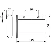 Keuco PLAN Toilettenpapierhalter, diebstahlgesichert, schwenkbar, 14961010000, Farbe: Verchromt