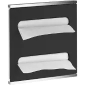 Keuco PLAN Integral Modul Waschtisch 2, Papiertuchspender, Anschlag links, 44985013701, Farbe: verchromt / schwarz matt