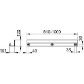 Keuco Duschablage mit Haken we 810-1000x120x90mm