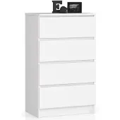 Akord Sideboard Mit 4 Schubladen Weiß 60X40X99 Cm