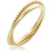 Elli Silberring "Ring Wickelring Klassik Fein Gedreht 925 Silber" Gr. 54, gold, Fingerringe, Damen, 54, Silber 925 (Sterlingsilber), Silberring