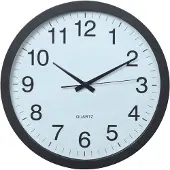 Ginza.se Aruba, Wand, Quarzuhr, Kreis, Schwarz, Weiß, Kunststoff, Glas