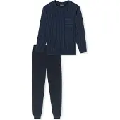 Schiesser Pyjama 182196 Comfort Essentials Herren Dark Blue-XXXL