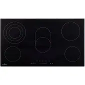 Shumee vidaXL Glaskeramik-Kochfeld mit 5 Platten Touch Control 77 cm 8500 W
