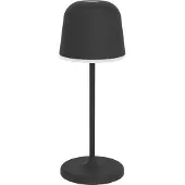 Eglo Tischleuchte "MANNERA-S Tischlampe - Alu, Stahl - LED - 1,8W - IP54", schwarz, 1, Ø 7,5cm H: 20cm, 1 Stk., Leuchten, Akku Außentischleuchte, Gartenlampe m. Erdspieß, H20 x Ø7,5 cm, Tischleuchte