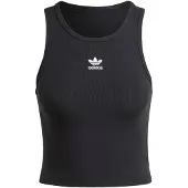 Adidas Originals Tanktop ORIGINALS "ESS RIB TANK", Damen, Gr. XL, schwarz, Obermaterial: 46% Baumwolle, 45% Viskose, 9% Elasthan, Tops Tanktop, für Erwachsene