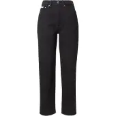 Calvin Klein Gerade Jeans JEANS, Damen, Gr. 33, N-Gr, schwarz (soft schwarz), Denim/Jeans, Obermaterial: 99% Baumwolle, 1% Elasthan, unifarben, regular fit lang, Jeans Gerade Jeans, Regular fit