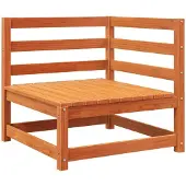 vidaXL Garten-Ecksofa Wachsbraun 70x70x67 cm Massivholz Kiefer