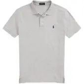 Ralph Lauren für Herren. 710941439004 Stretch-Piqué-Poloshirt Custom Slim Fit grau (S), Lässig, Baumwolle, Kurzarm
