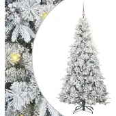 vidaXL Künstlicher klappbarer Weihnachtsbaum Weiß 180 cm PE und PVC