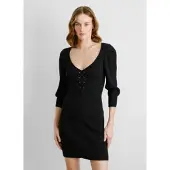 Pepe Jeans für Damen. PL953729 Olaia Kleid schwarz (XL), Lässig, Viskose, Langarm
