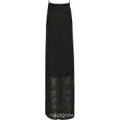 Kaffe Midikleid "Damen Kleid KAlora", Damen, Gr. 38, N-Gr, schwarz (schwarz deep), Obermaterial: 35% Polyamid PA. 35% Viskose CV. 30% Baumwolle CO., Kleider Midikleid