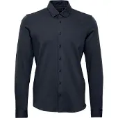 Casual Friday Langarmhemd "Langarmhemd CFArthur", Herren, Gr. XXL, N-Gr, schwarz (schwarz navy), Obermaterial: 72% Baumwolle CO. 24% Polyester PES. 4% Elasthan EL., Hemden Langarmhemd