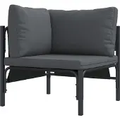 vidaXL Gartensofa-set 9 stk. Schwarz Stahl