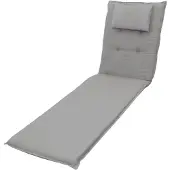 Doppler 9827 Rollliegenauflage mit Kopfkissen Gartenliege 8cm grau