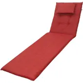 Doppler 6998 Rollliegenauflage mit Kopfkissen Gartenliege 8cm rot