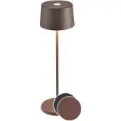 Zafferano Olivia Pro Tischlampe - Aufladbare LED Außenlampe - 35,5 cm - Grau