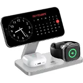 MISURA MH11 3-in-1 Faltbare Kabellose Ladestation - Weiß