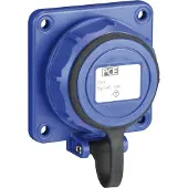 Pce 20341-8b Schutzkontakt-Anbausteckdose 75x75 fb mit Deckelband IP66/68 (blau) 203418b