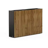 Herstera , rechteckiger Pflanzkübel hoch "Planter Divider" inkl. Zwischenboden, holz / schwarz