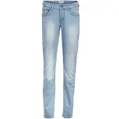 HEINE Röhrenjeans , Damen, Gr. 42, Normalgrößen, blau (bleached), 95% Baumwolle, 3% Polyester, 2% Elasthan, Miedereinsatz:15% Elasthan, 85% Polyamid, unifarben, lang, Jeans Röhrenjeans