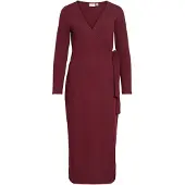 Vila Viraffi Midi Kleid Mit V-ausschnitt