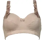 Elbrina Bügelloser BH , Damen, Gr. 105, Cup C, beige (fudge), Obermaterial: 95% Baumwolle, 5% Elasthan, BHs Bügelloser BH