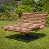 SCALANT Waldsofa Swing mit Auflage und Kissen, Thermokiefer, Wellenliege