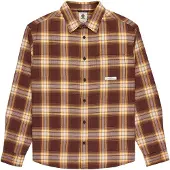 Element Langarmhemd "All Season 1Pkt Lightweight", Herren, Gr. S, braun (java, cornsilk plaid), Obermaterial: 80% Baumwolle, 20% Polyester., Hemden Langarmhemd