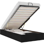 vidaXL Ottoman-Bett ohne Matratze Schwarz 80x200 cm Stoff