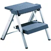 Hailo Klappleiter 4410001 Stepfix 2stufig Trittleiter mit Wandhaken