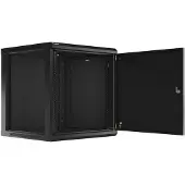 Lanberg WF01-6612-00B, Wandmontiertes Regal, 12U, 60 kg, 27,1 kg, Schwarz