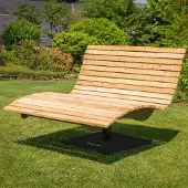 SCALANT Waldsofa Swing mit Auflage, Kissen und Schutzhülle, Lärche, 360° drehbar