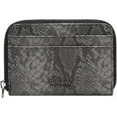 s.Oliver Geldbörse Zip Around Wallet Grey / Black schwarz