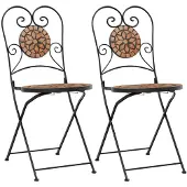 Syfax Klappstühle, 2 Stück, Terrakotta-Keramik