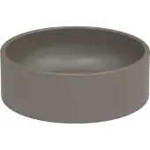 Bette BetteBalance Aufsatzwaschtisch, rund, 425x425x143mm, mit BetteGlasur Plus, A248-404PW, Farbe: Graphite matt
