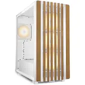 Sharkoon REBEL C70G RGB, Full Tower, PC, Weiß, Holz, ATX, micro ATX, Mini-ITX, Metall, Gehärtetes Glas, Multi