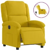 vidaXL Relaxsessel Elektrisch Gelb Samt