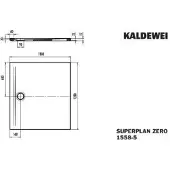 Kaldewei SUPERPLAN ZERO 1558-5, Duschwanne mit Wannenträger extraflach, 120x110cm, 355847980667, Farbe: Cool Grey 90