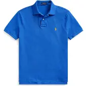 Ralph Lauren für Herren. 710782592011 Das ikonische Custom Slim Fit Poloshirt aus Piqué in Blau (M), Lässig, Baumwolle, Kurzarm