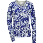 MADELEINE Strickjacke "Strickjacke Blumige Feinstrick-Jacke, Langarm, Knopfleiste" Feinstrick